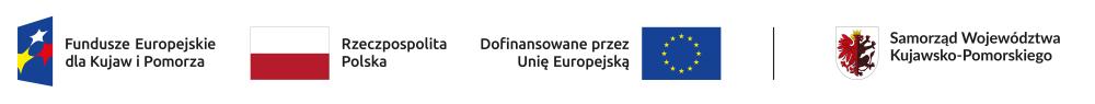logotypy związane z Funduszami Europejskimi dla Pomorza i Kujaw